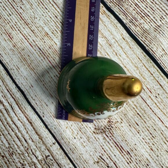 Vintage 60s Limoges "Love Story" Bell, Rare image, Green,  France, Porcelain - Picture 5 of 6